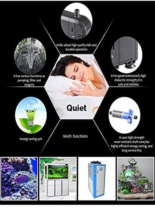 مضخة غاطسة لحوض السمك من سلسلة VAYINATO HJ للنافورة (HJ-600 | 8 واط | 600 لتر/ساعة | ترفع حتى 1.3 متر) - Image 3